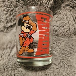 Rare 70s/80s Disney Canada Epcot Center Glass with Mickey Mouse